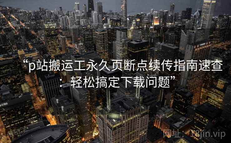 “p站搬运工永久页断点续传指南速查：轻松搞定下载问题”