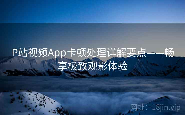 P站视频App卡顿处理详解要点——畅享极致观影体验