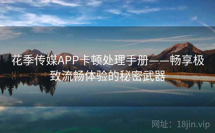 花季传媒APP卡顿处理手册——畅享极致流畅体验的秘密武器