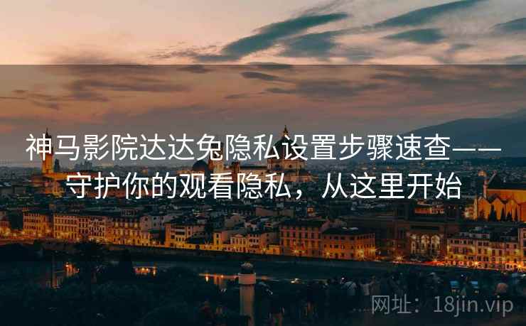 神马影院达达兔隐私设置步骤速查——守护你的观看隐私，从这里开始
