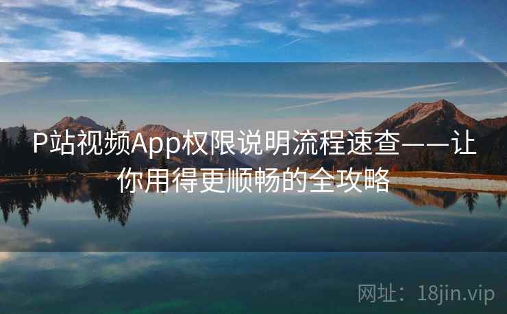 P站视频App权限说明流程速查——让你用得更顺畅的全攻略