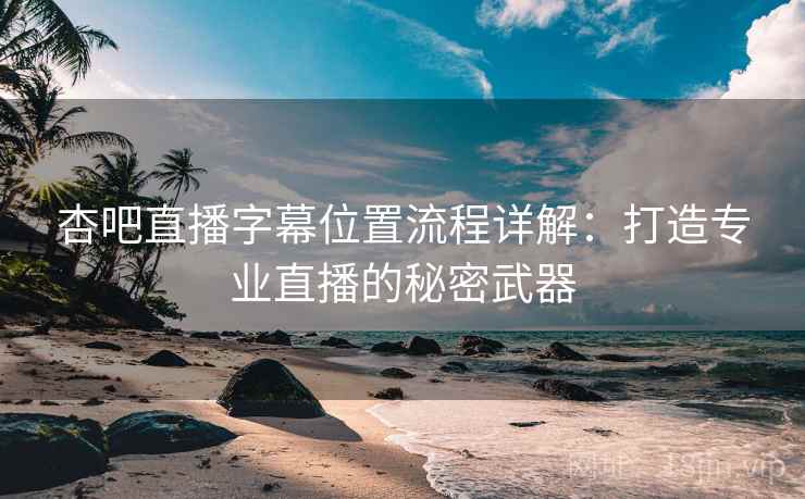 杏吧直播字幕位置流程详解：打造专业直播的秘密武器