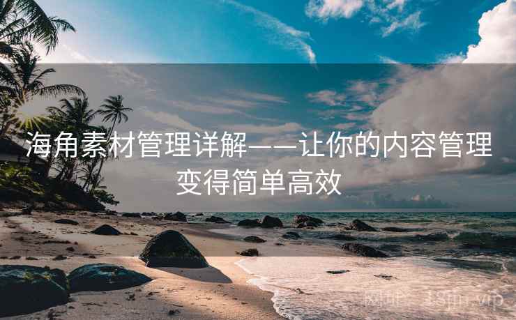 海角素材管理详解——让你的内容管理变得简单高效